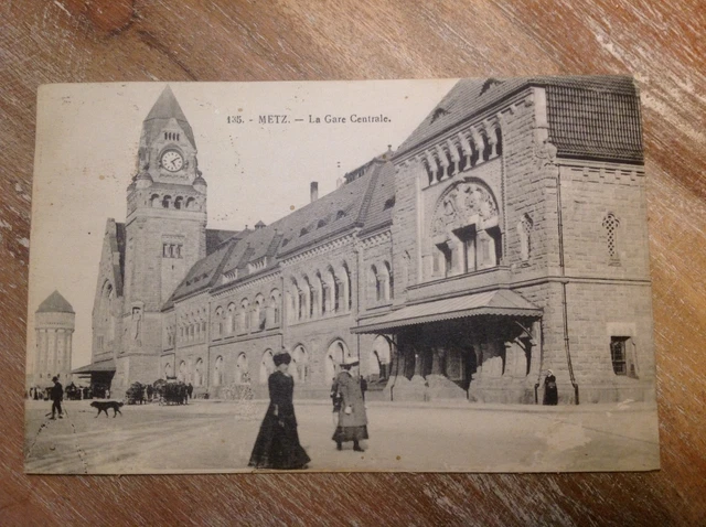 Lot 2 CPA 57 METZ CENTRAL POST + CENTRAL STATION animated 1926 AK Postcard 5