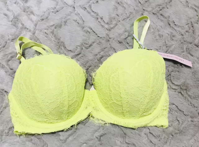 VICTORIAS SECRET SEXY Dream Angel Push Up Bra Lilac Shimmer Lace