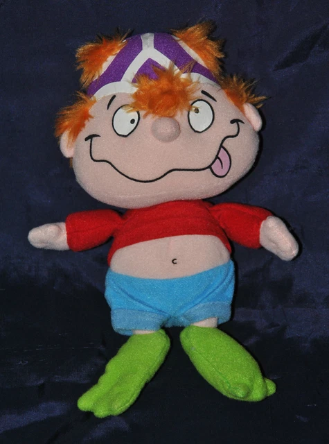 Peluche Doudou Bonhomme Garçon Lutin JEMINI Short Bleu Pull Rouge 22 Cm TTBE