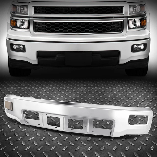 FOR 1415 CHEVY Silverado 1500 Chrome Front Bumper Face Bar w/ Fog