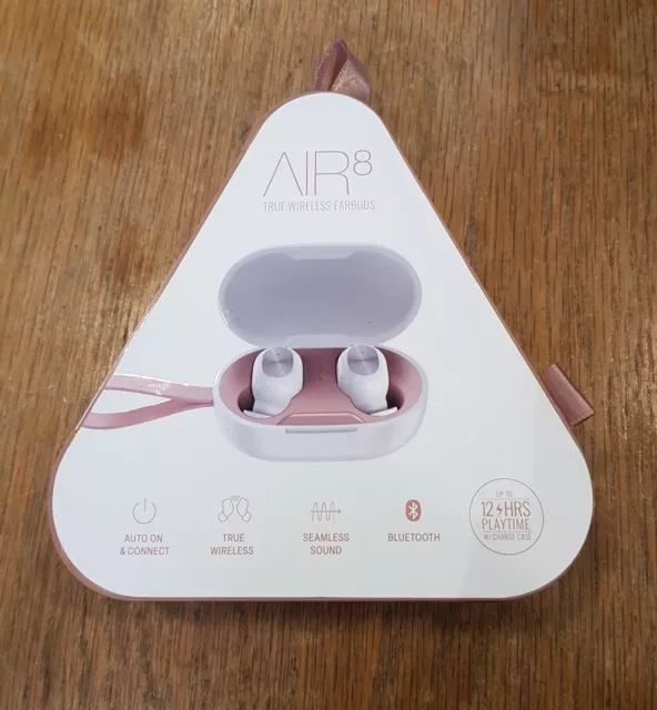 GENTEK AIR 8 True Wireless Earbuds White Green NEW SEALED