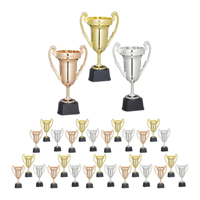 Lot de 30 trophées Coupe de sport multicolore récompense de vainqueur cadeau