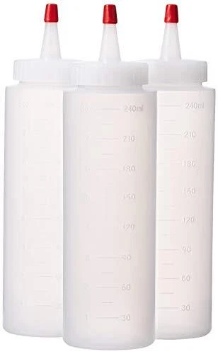 Squeeze Bottles Clear Set of 3, 8-oz () 8 OZ.