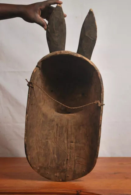 African art, Amazing luba rabbit Animal mask from katanga Congo (Zaire) 8