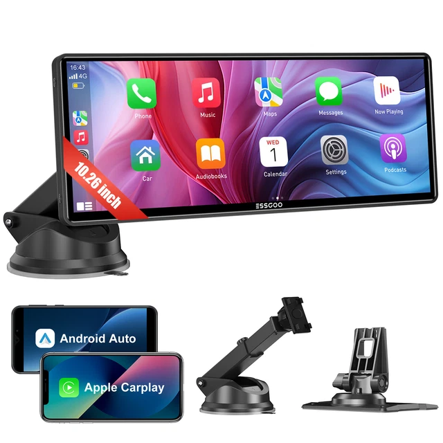 Universal Gps UNIVERSAL 10.26& TOUCHSCREEN Autoradio GPS Wireless Apple CarPlay ...