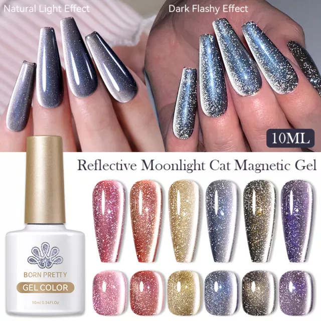 BORN PRETTY 10ML Reflective Moonlight Cat Magnetic Gel Nagellack Gel Vanish