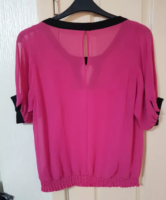 next pink top size 8 with sleeve detail great for  party's meals out 3