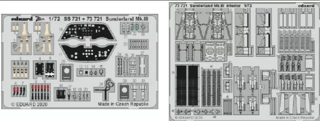 Eduard 1/72 Aircraft- Sunderland Mk Iii Interior For Shy (Painted) 73721