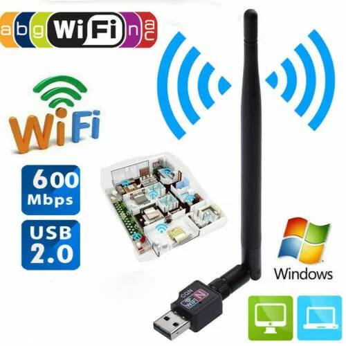 Clé WiFi 600mbps mini Dongle USB 2.0 Sans Fil Adaptateur LAN 802.11n/g/b carte