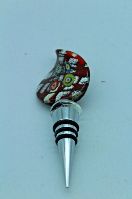 Chiusura bottiglia chiusura in vetro, multicolore, stile Murano, decorativa, speciale