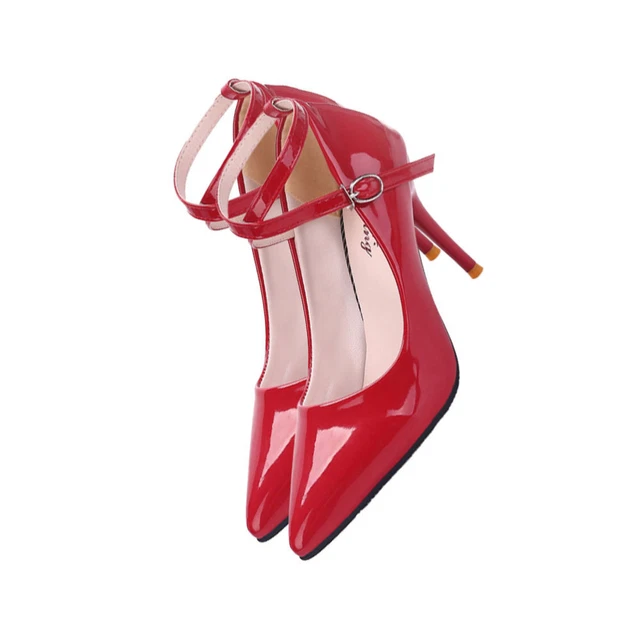 PU Stiletto Red Booties Women Heel Red Shoes Women Heels Shallow Mouth