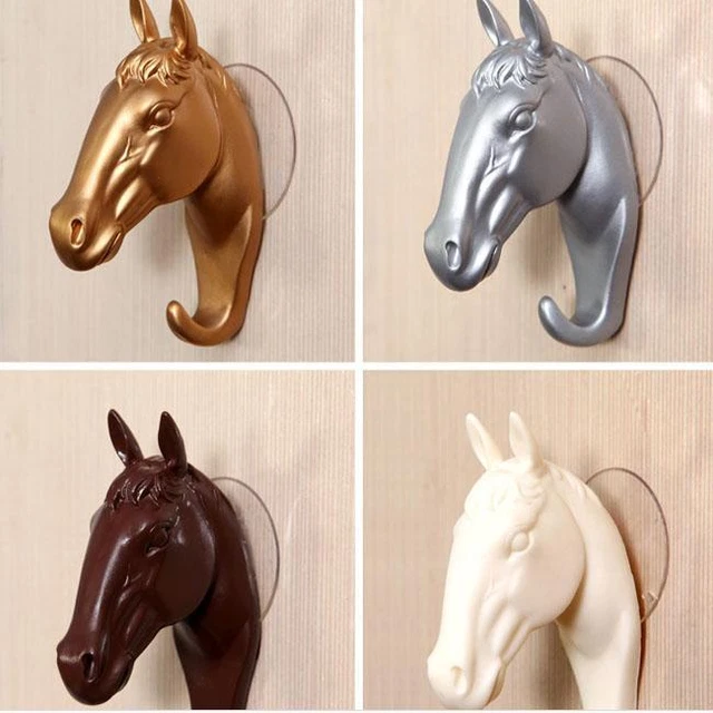 Animal Head Resin Wall Hooks Hanger Coat Hat Key Hanging Rack Home Decor Deer SG