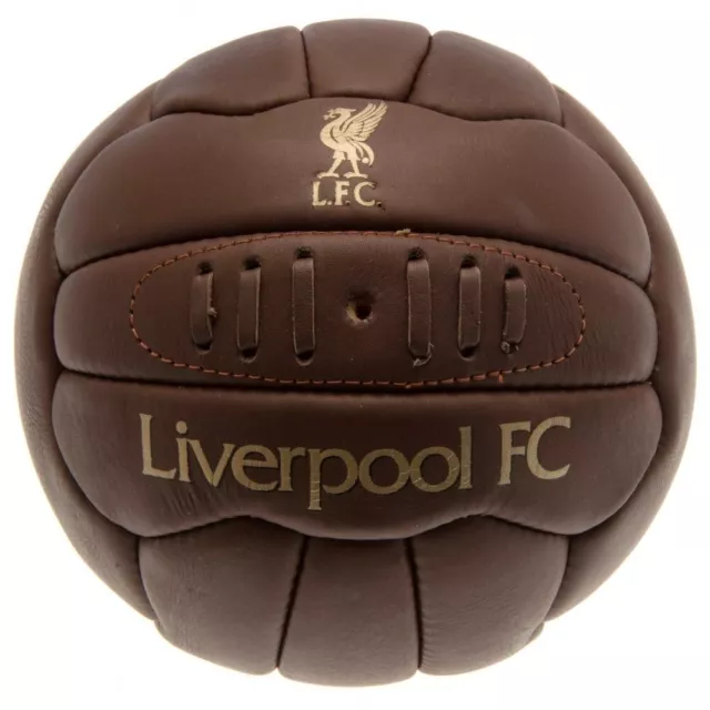 Official Liverpool FC Retro Heritage Leather Football Size 5