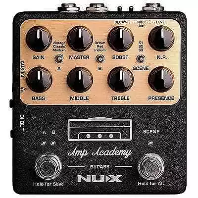 NUX Amp Academy Compact Valve Amp Modelling Guitar Effects Pedal