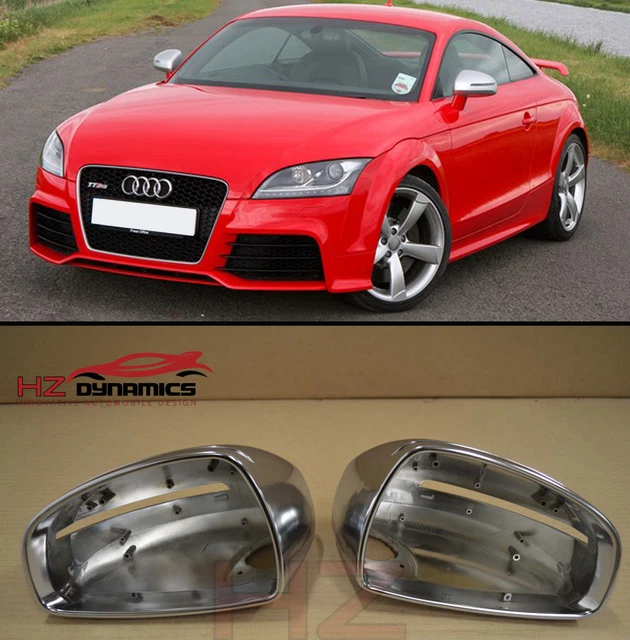 POLISHED ALUMINIUM LOOK Mirror Covers Fits Audi Tt 8J Mk2 2007