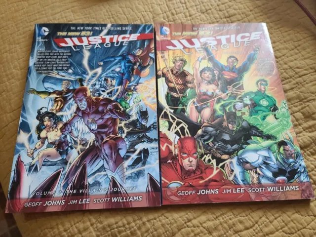 Justice League Volume 1: Origin & Volume 2: The Villain's Journey TPBs New 52