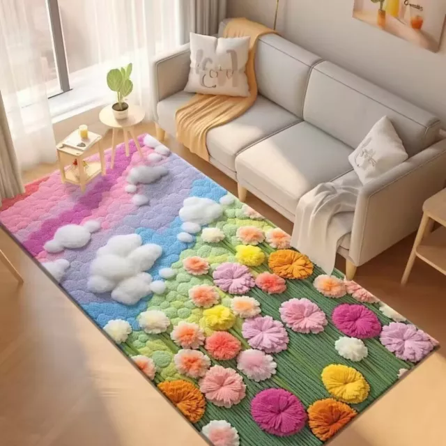 Home Floor Mat Rug Carpet flower Style Living Room Bedroom Area Rugs Doormats