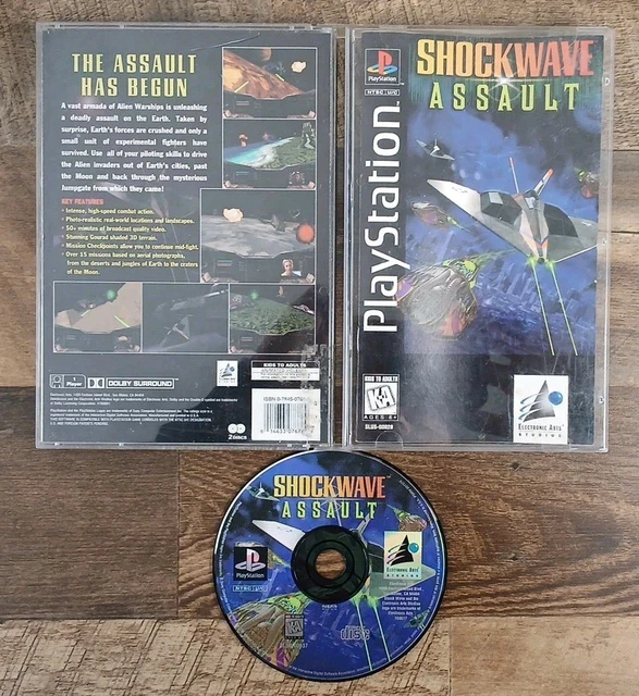 Shockwave Assault – Sony PS1 – Complet CIB – PAL – Très Bon état – Édition 1995