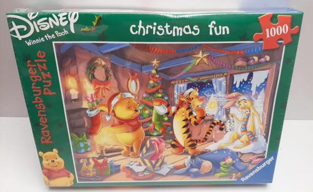 RAR  + OVP: 1000 Teile Ravensburger Puzzle Winnie the Pooh Christmas fun Disney