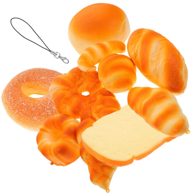 10pcs Fake Cake Artificial Bread Set Bakery Decoration Photography Props 11