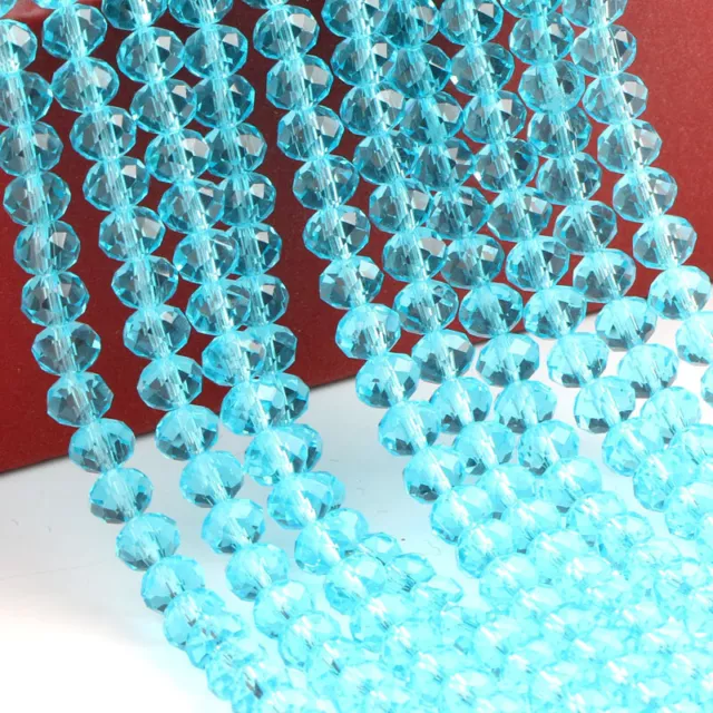 72 Faceted Rondelle Abacus Beads Crystal Glass Beads 10X8mm Various Color