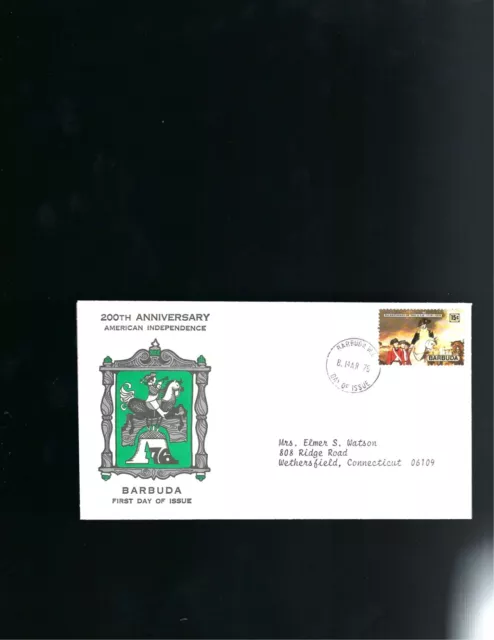 1976 Barbuda USA 200th Anniversary of Independence FDC