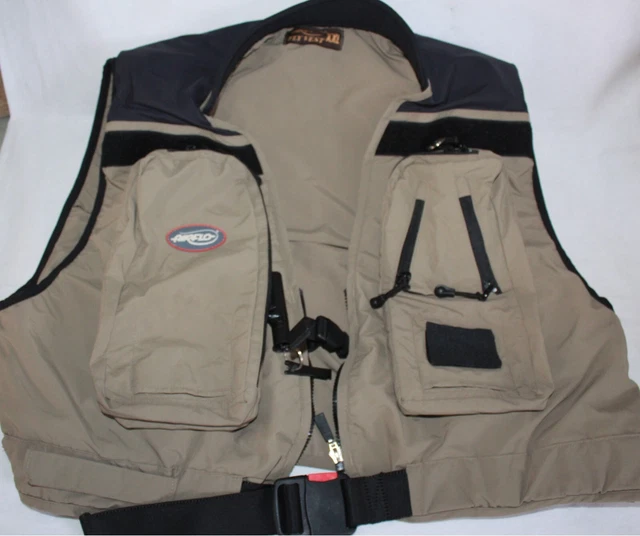 AIRFLO WAVEHOPPER INFLATABLE Fly Vest Size Xxl Fly Fishing Life Jacket