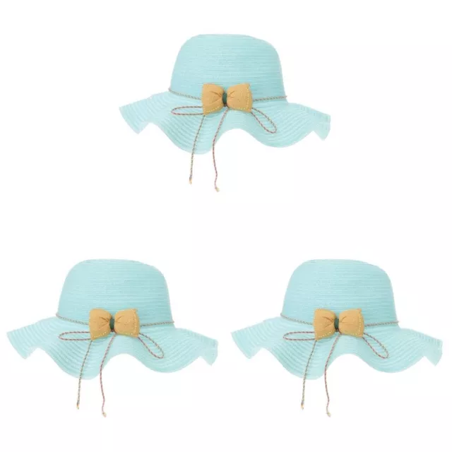 3 Pieces Sun Hat Straw Toddler Hats for Babies Infant Clothes Costume