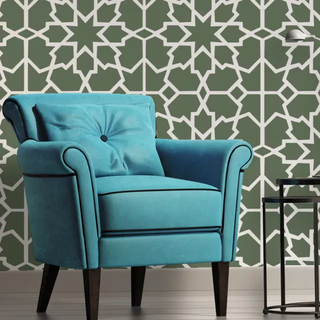 Large Reusable Moroccan Wall Stencil Melissa Allover Stencil for DIY Decorating