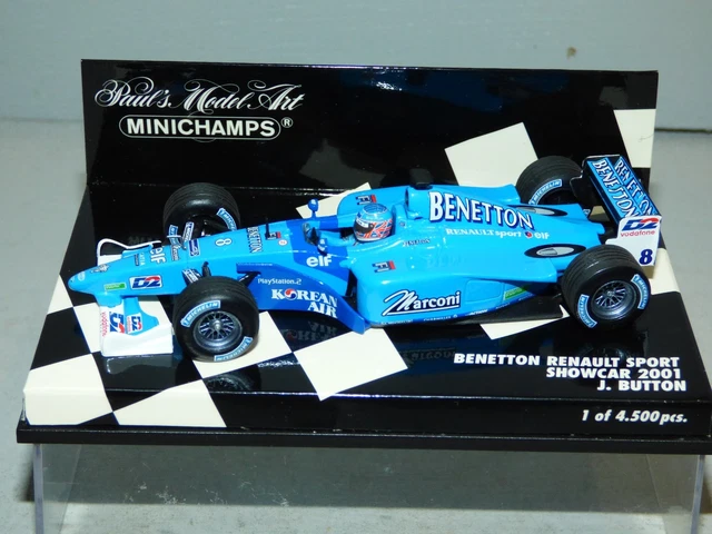 Minichamps 1/18 Benetton Renault Sport Showcar 2001 - Fisichella - État Neuf