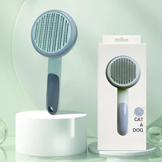 Pet Hair Remover Dog Cat Comb Grooming Massage Deshedding Self Cleaning Brush