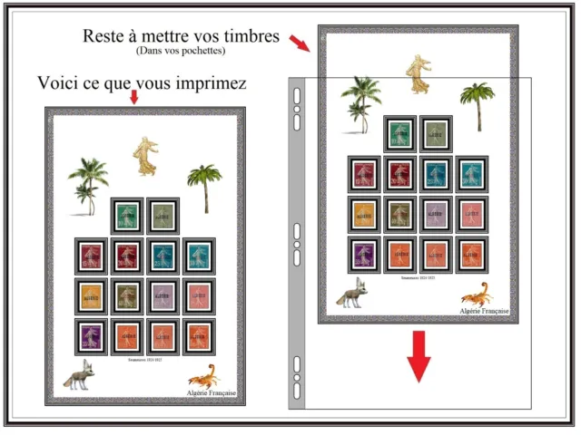 Album de timbres à imprimer ALGERIE FRANCAISE 3