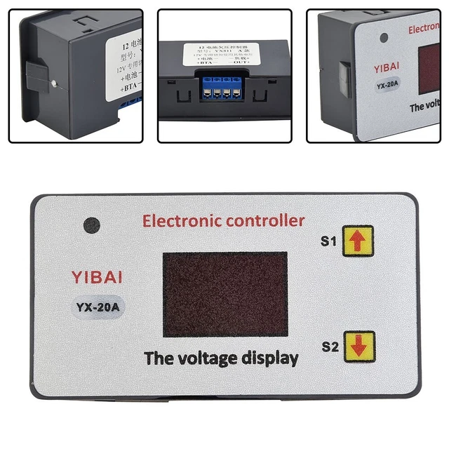 Oumefar 12V Niederspannungsregler – Automatischer Abschalter Mit LED-Anzeige, Bis 20A