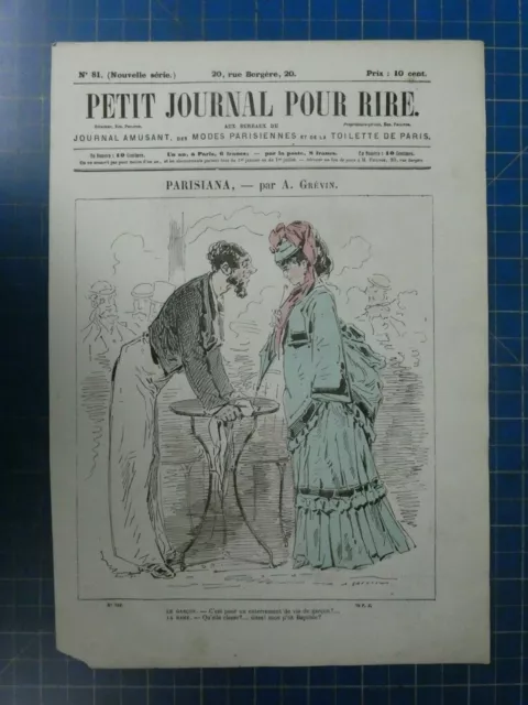 Petit Journal pour rire No.81 Parisiana par A.Grévin 30x21cm O-3137