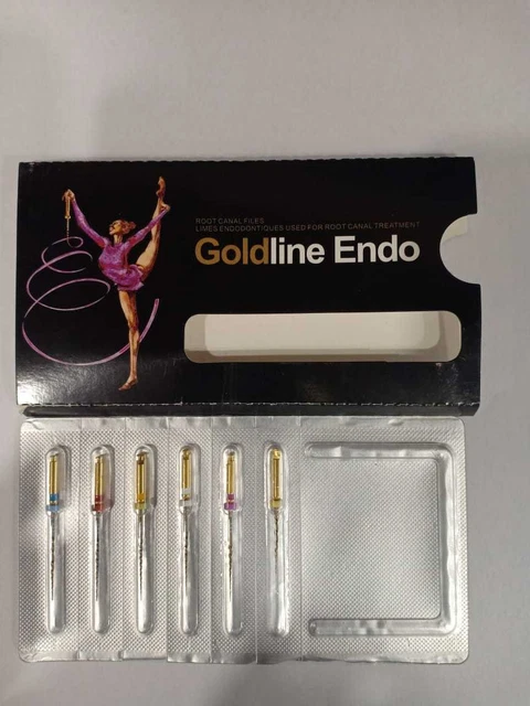 DENTAL ENDO ROOT Canal Rotary Gold Flexible Files Engine heat treated ...