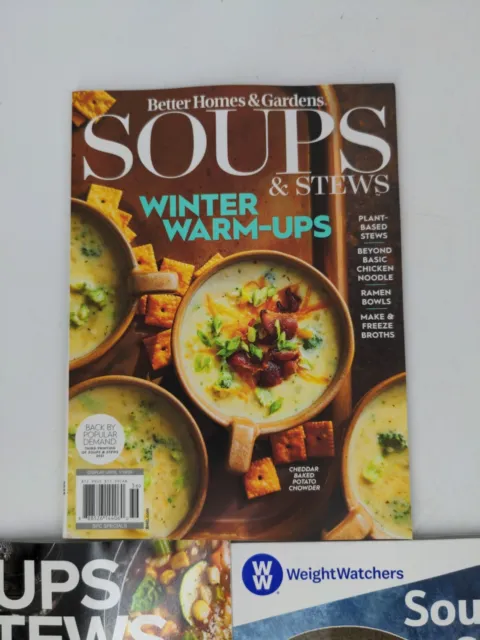 Lot of 3 Soups & Stews Magazine Weight Watchers Better Homes & Gardens +More NEW 2
