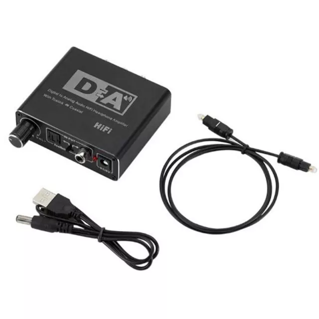 192kHz Digital Optical Coaxial Toslink To Analog RCA L/R 3.5mm Audio Convert=y=