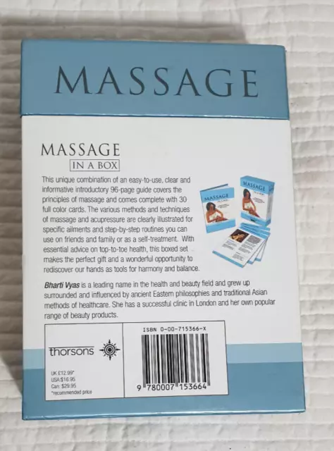 Massage In A Box 96 page book plus  30 Full-Colour cards  All  Illustrated 3