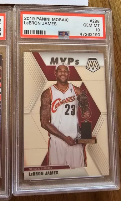 2019 Panini Mosaic LeBron James MVP PSA 10 #298