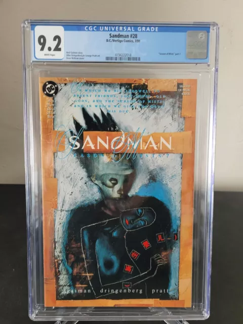 SANDMAN #28 CGC 9.2 GRADED 1991 DC COMICS SEASON OF THE MIST Part 7 NEIL GAIMAN!