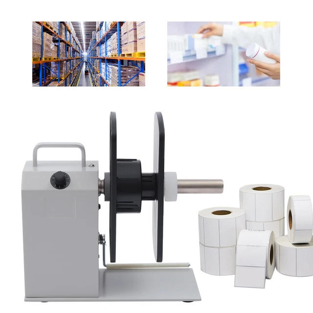 AUTOMATIC LABEL REWINDER Rewinding Machine Costsaving Speed Adjustable