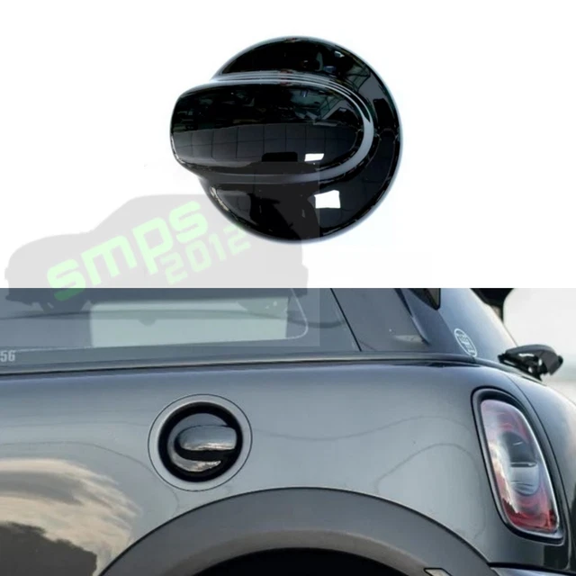 KASturbo Paire De Housses Poignées De Porte Noir Brillant – Compatible Mini Cooper S R50 R52 R53 R55 R56 R57 R58 R59 R61 (2001-2015)