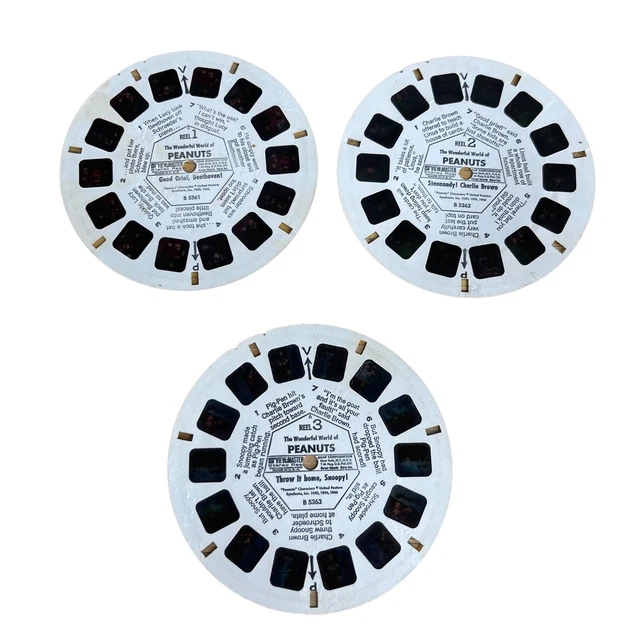 View-Master RP 3013 The Wonderful World of Peanuts Throw it Home Snoopy 3 Reels