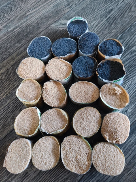 Knüpffäden, 21 Schnittpacks, graphit, Fein - Smyrna - Wolle ( Nr. 587 )