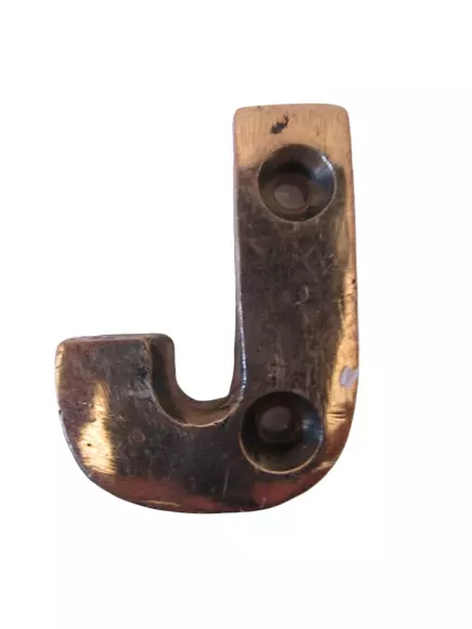J – BRASS Letters / Letter - HOUSE DOOR Sign - SOLID - Capital Alphabet Letter