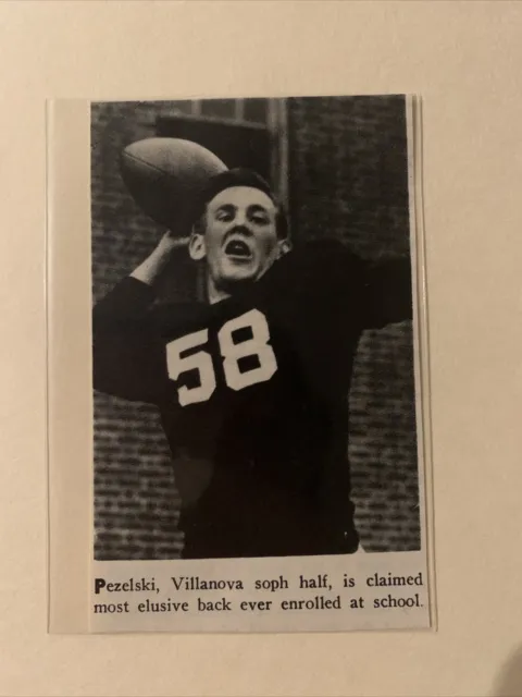 Joe Pezelski Villanova Wildcats 1941 Sands Football Pictorial Co Panel 1600 Picclick 