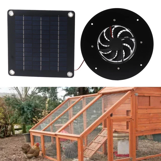 SOLAR PANEL FAN Ventilator Ventilation Fan Exhaust Fan for Chicken Coop