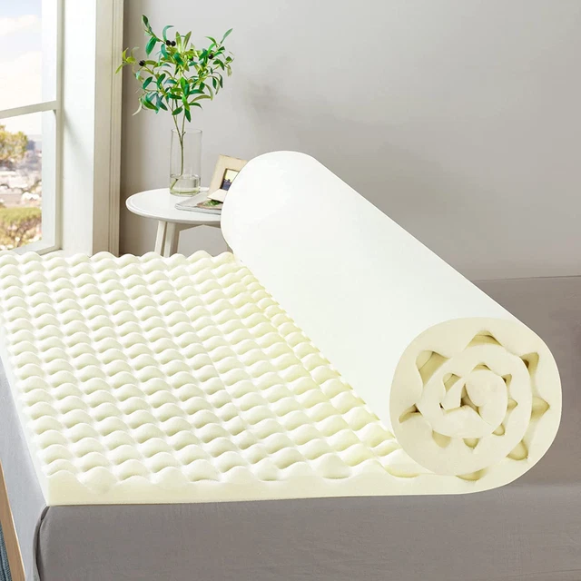 1.25 Inch Copper Cooling Memory Foam Mattress Topper with Airflow Design, Queen,