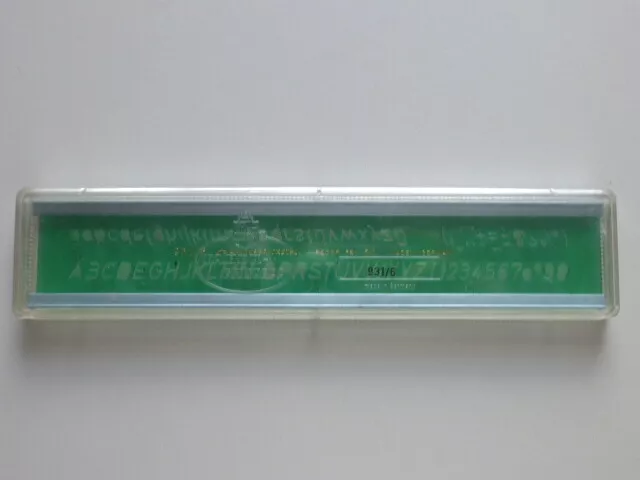 Schriftschablone FABER-CASTELL N° 931/6 6 mm Schrifthöhe schräge Schrift