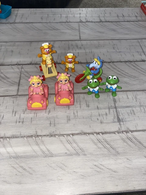 Set 7 McDonalds HappyMeal Muppet Babies 1986 Gonzo Fozzie Piggy Kermit Vehicles